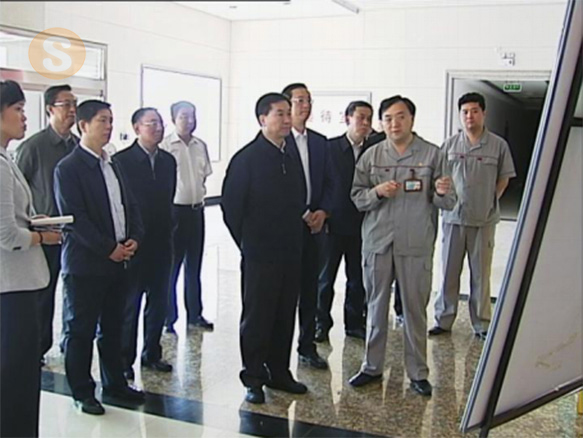 2014年8月28日　中央政治局委員、広東省委書記（當(dāng)時(shí)遼寧省代理省長）李希蒞さんが當(dāng)社を視察 
