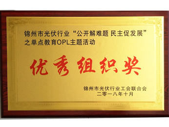 2018“公開解難題-民主促發(fā)展”単點教育OPLテーマ活動優(yōu)秀組織賞